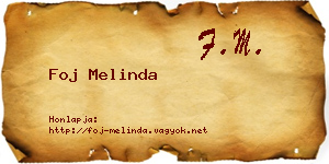 Foj Melinda névjegykártya